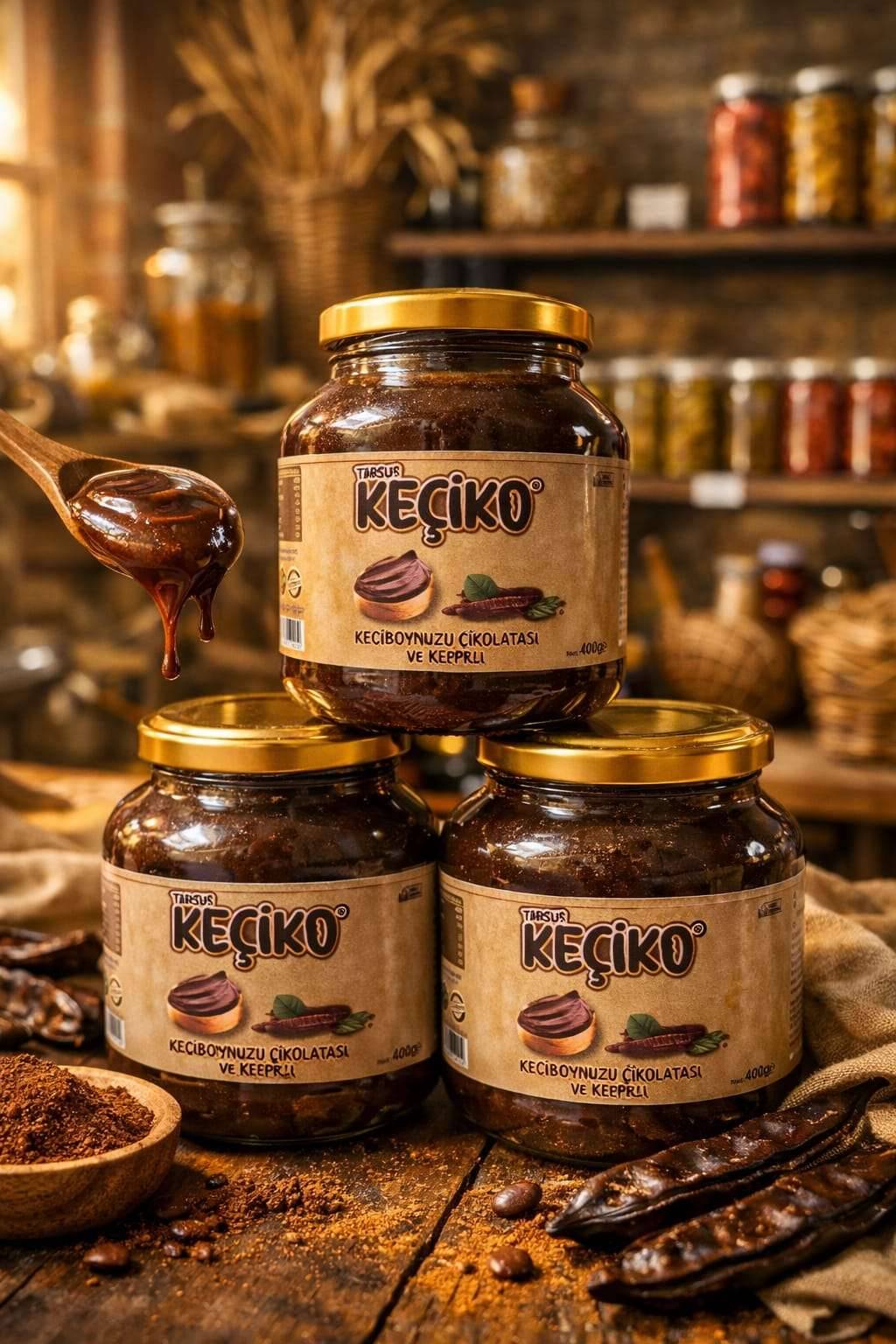 keçiboynuzu kreması ve çikolatası